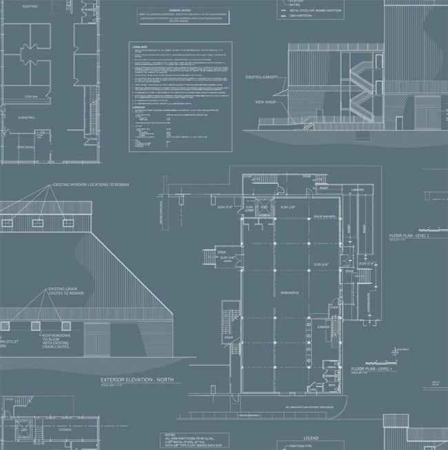Blueprint Architectural Wallpaper