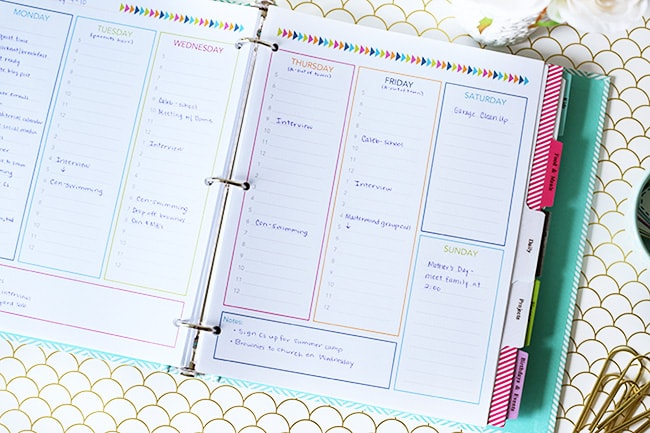 Organizing My Week | Just a Girl and Her Blog for A Prudent Life