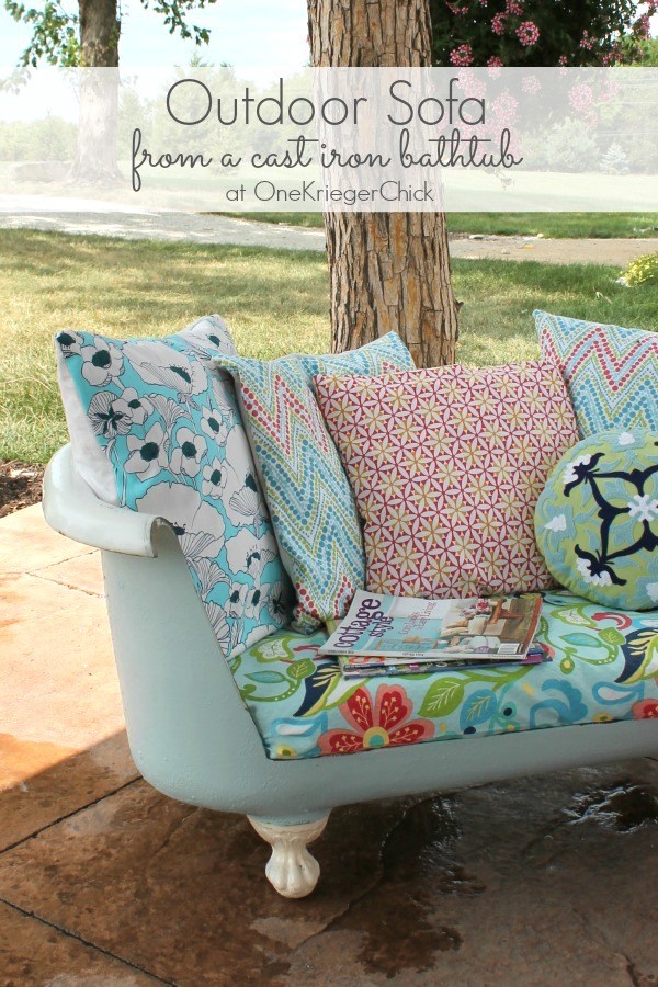 How to make an Outdoor Sofa from a cast iron bathtub