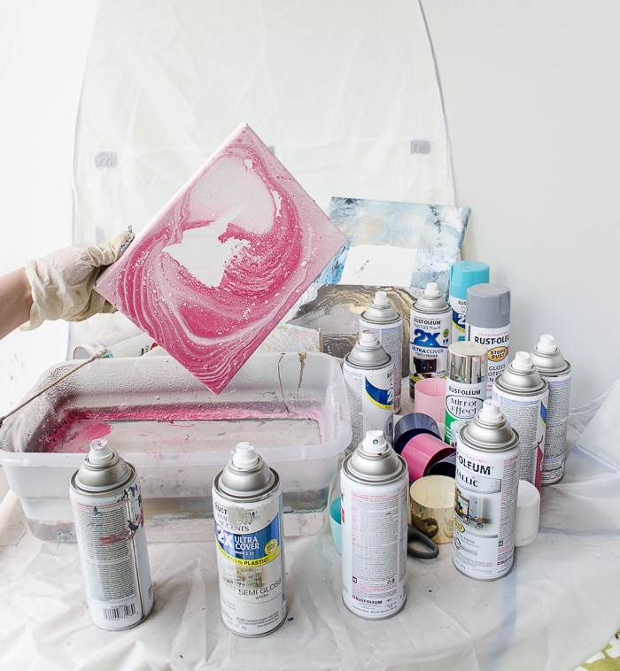 Marbling with Spray Paint-20