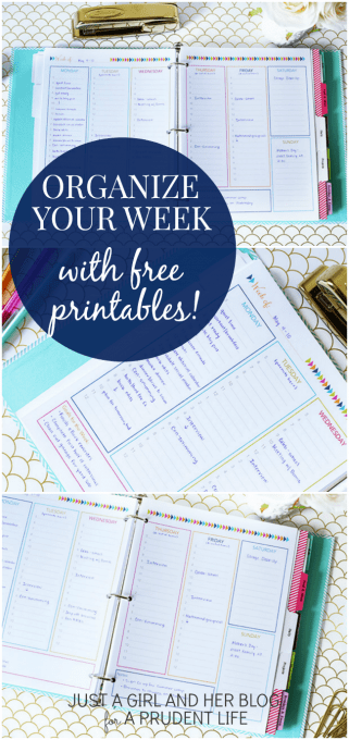 Organizing My Week | Just a Girl and Her Blog for A Prudent Life